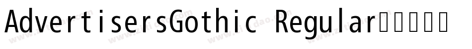 AdvertisersGothic Regular字体转换
